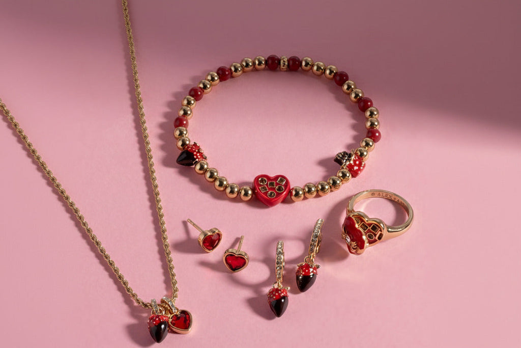 Chocolate-Covered Strawberry Duo Charm Pendant Necklace